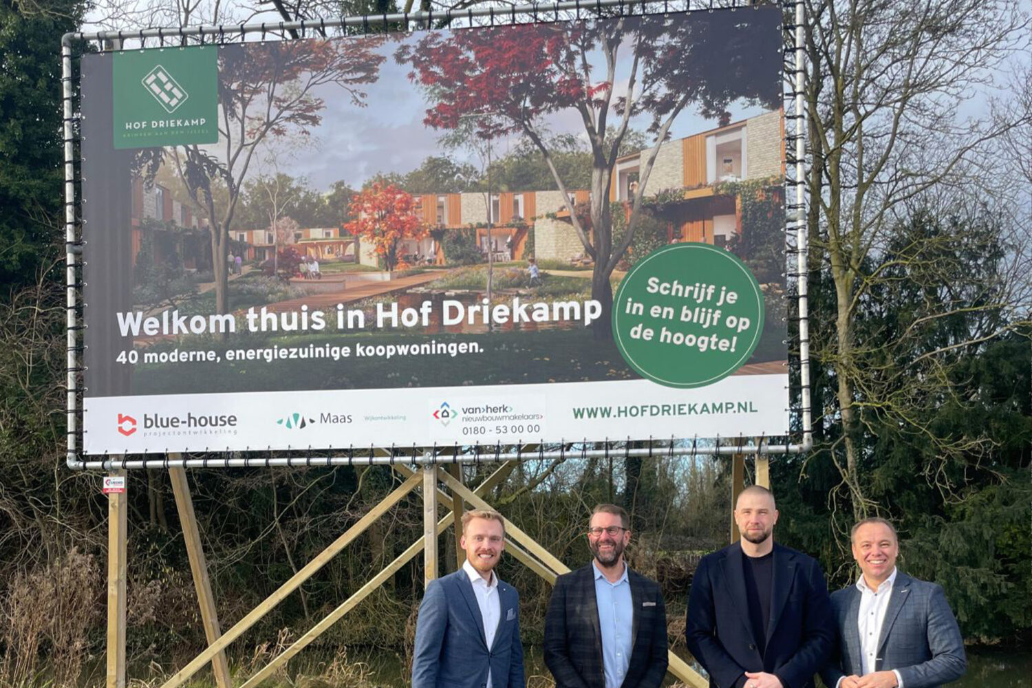 Onthulling bouwbord Hof Driekamp